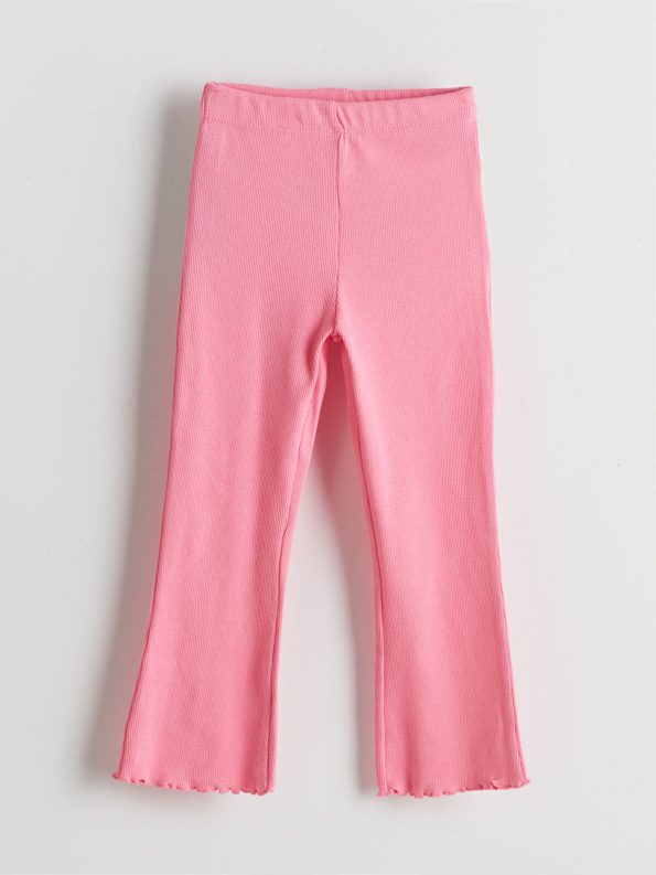 LCW Kids Pink Elastic Waistband Ribbon Detail Girls' Leggings