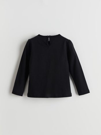 LCW ECO Black Printed Girls' T-Shirt