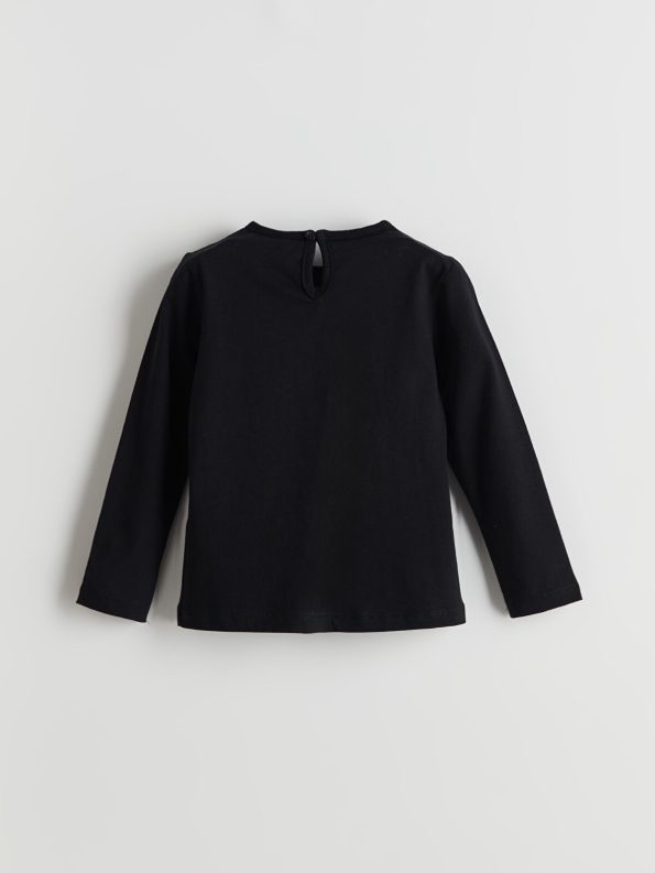LCW ECO Black Printed Girls' T-Shirt