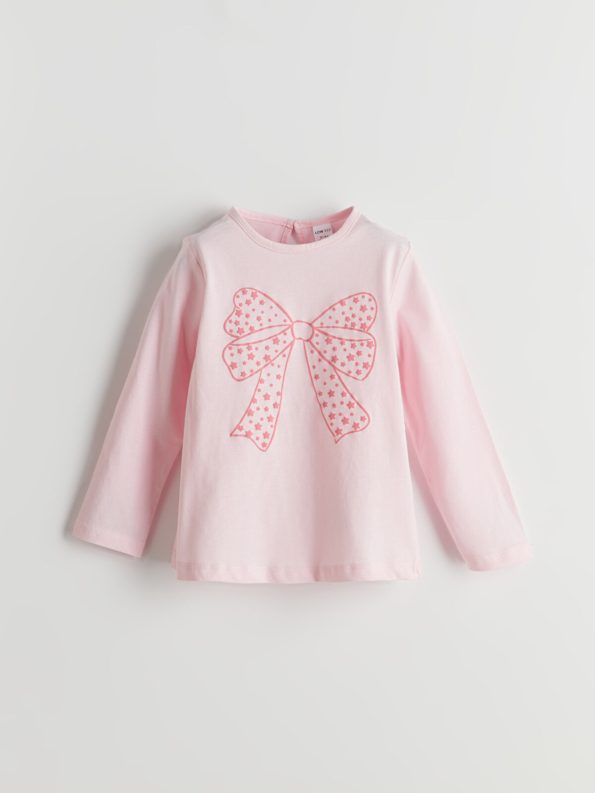 LCW ECO Pink Printed Crew Neck T-Shirt for Girls