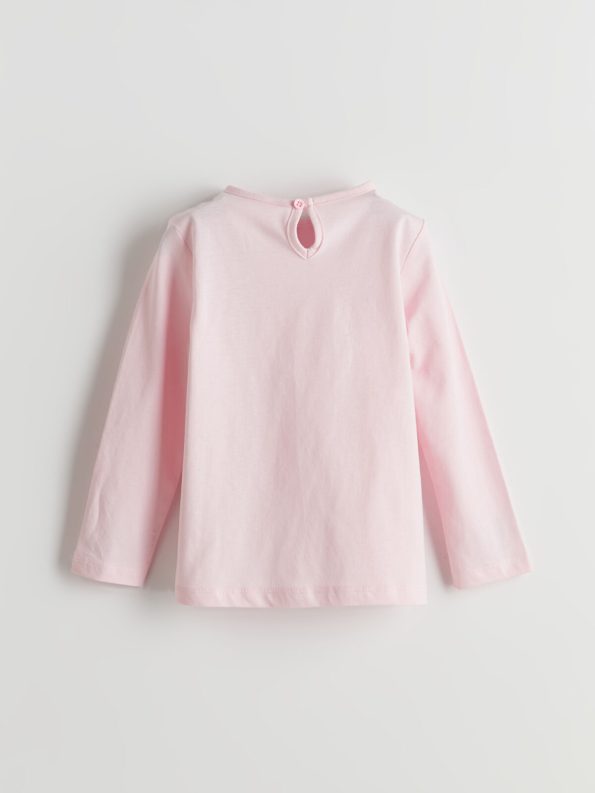 LCW ECO Pink Printed Crew Neck T-Shirt for Girls