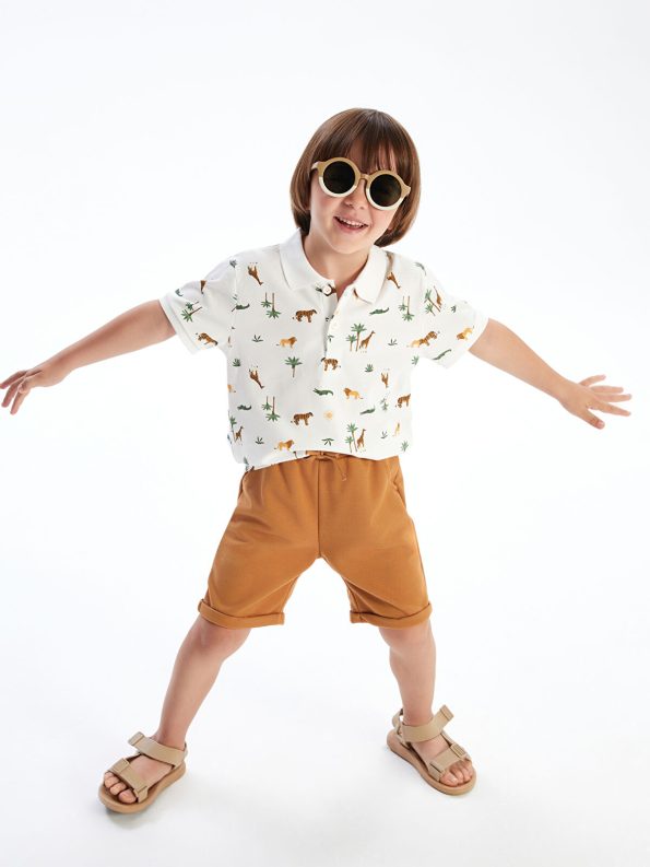 LCW Kids Printed Boys' T-Shirt and Shorts Set