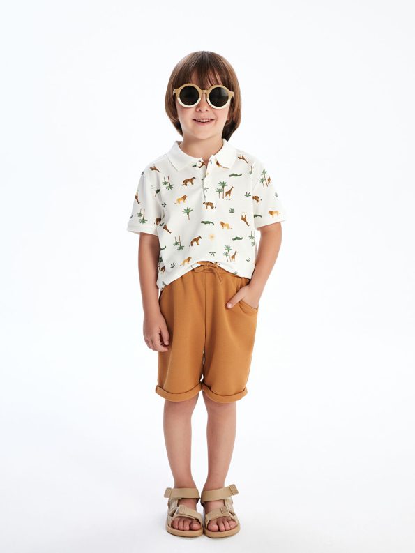 LCW Kids Printed Boys' T-Shirt and Shorts Set