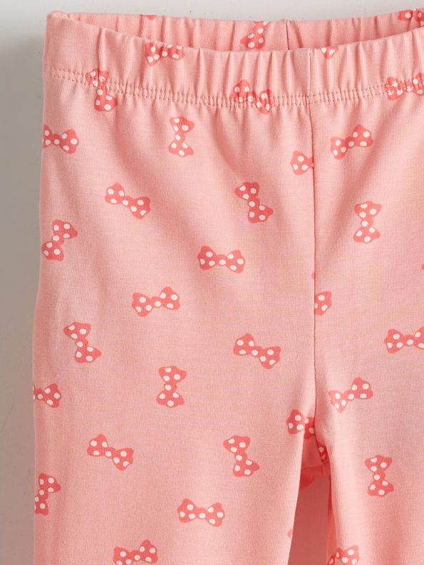 LCW ECO Pink Elastic Waist Flared Leggings for Girls