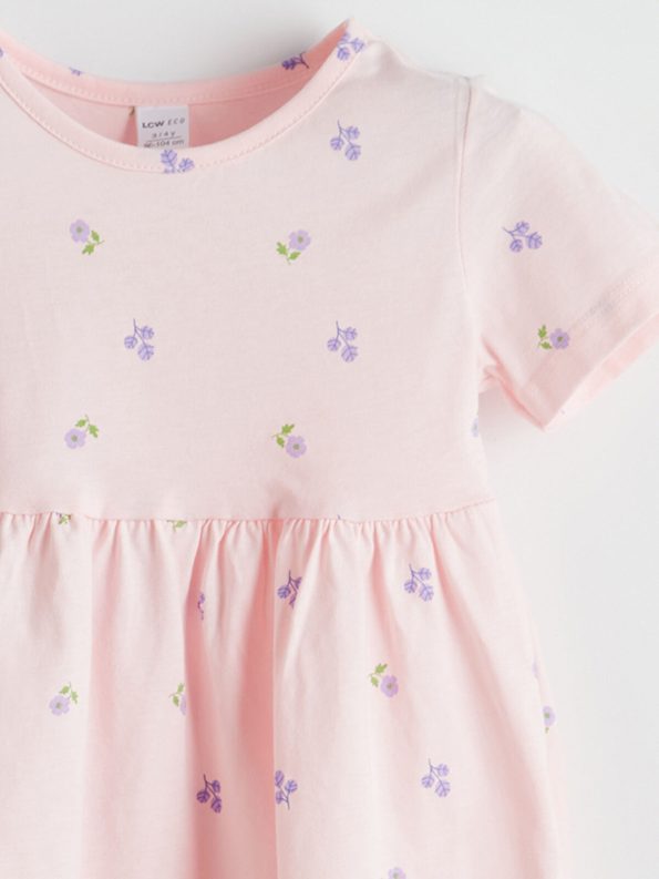 LCW ECO Pink Floral Dress for Girls