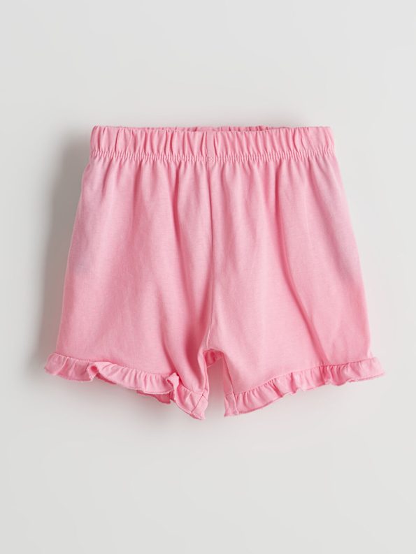 LCW ECO Pink Printed Baby Girl Tank Top and Shorts Set
