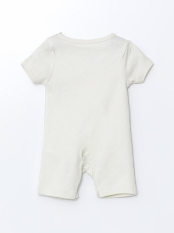 LCW ECO Cream Printed Baby Boy Romper