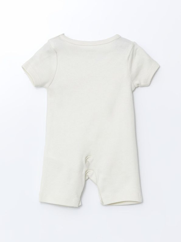 LCW ECO Cream Printed Baby Boy Romper