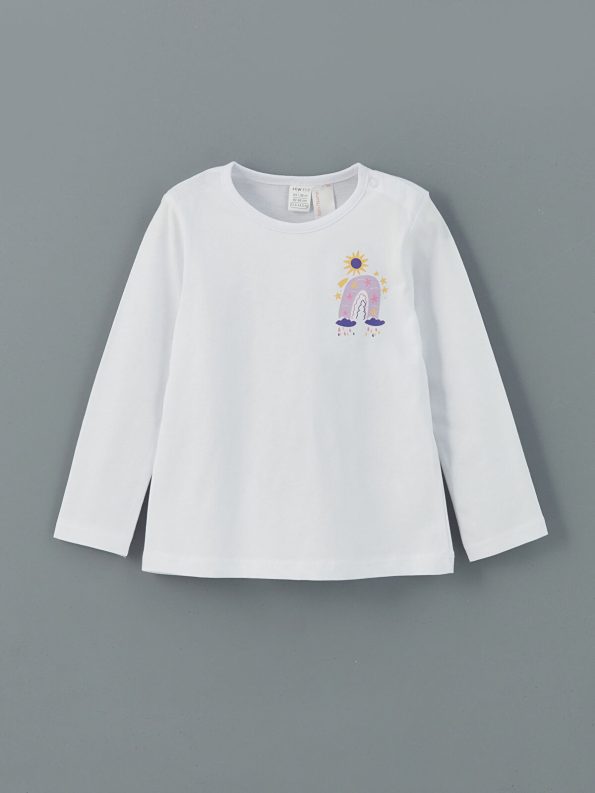 LCW ECO Lilac Printed Girls' Pajama Set