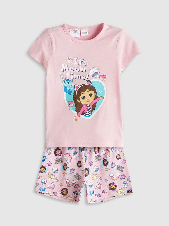Gabby's Dollhouse Printed Girls' Pajama Set with Shorts