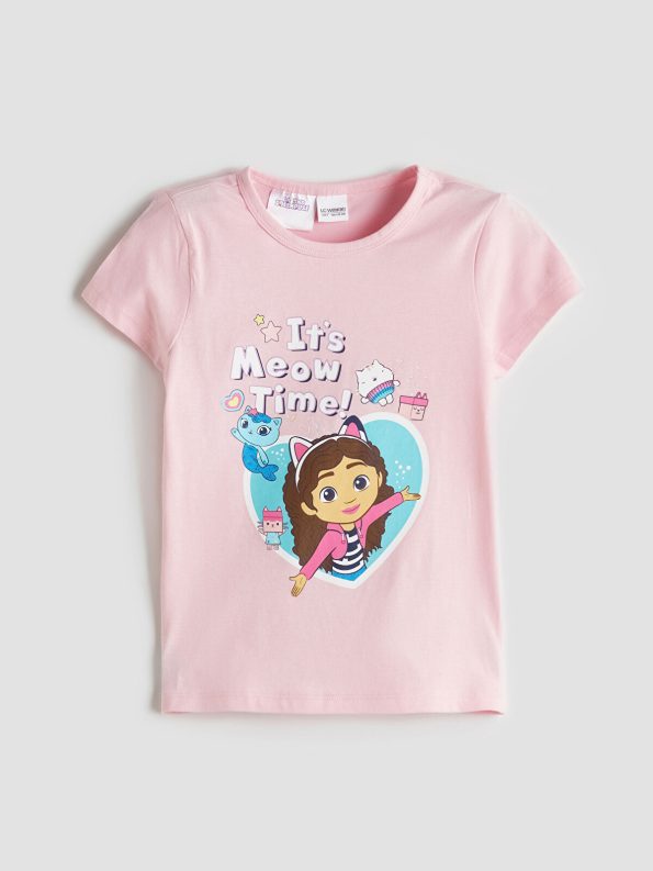 Gabby's Dollhouse Printed Girls' Pajama Set with Shorts