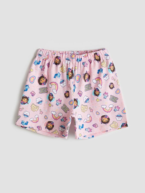 Gabby's Dollhouse Printed Girls' Pajama Set with Shorts