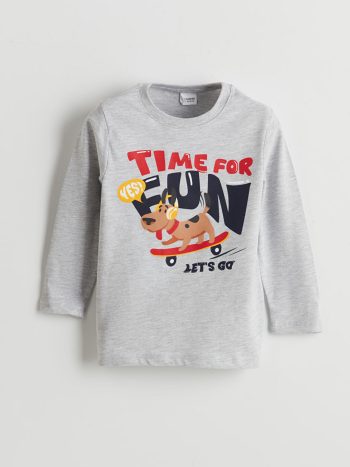 Boys' Printed Crew Neck T-Shirt