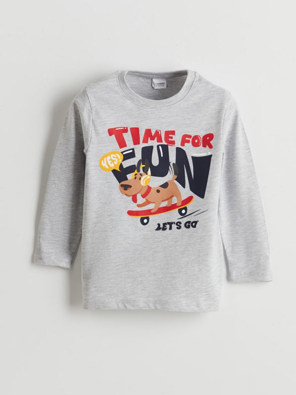 Boys' Printed Crew Neck T-Shirt