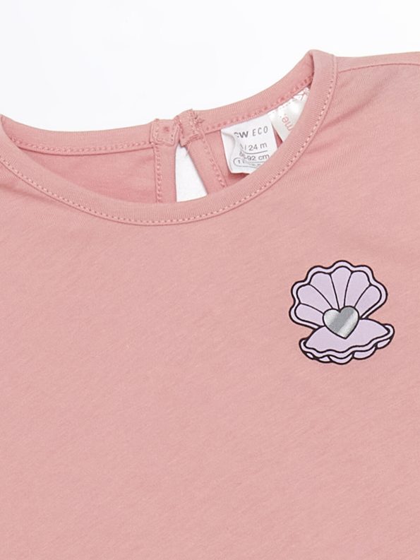 LCW ECO Pink Baby Girl Blouse and Shorts Set