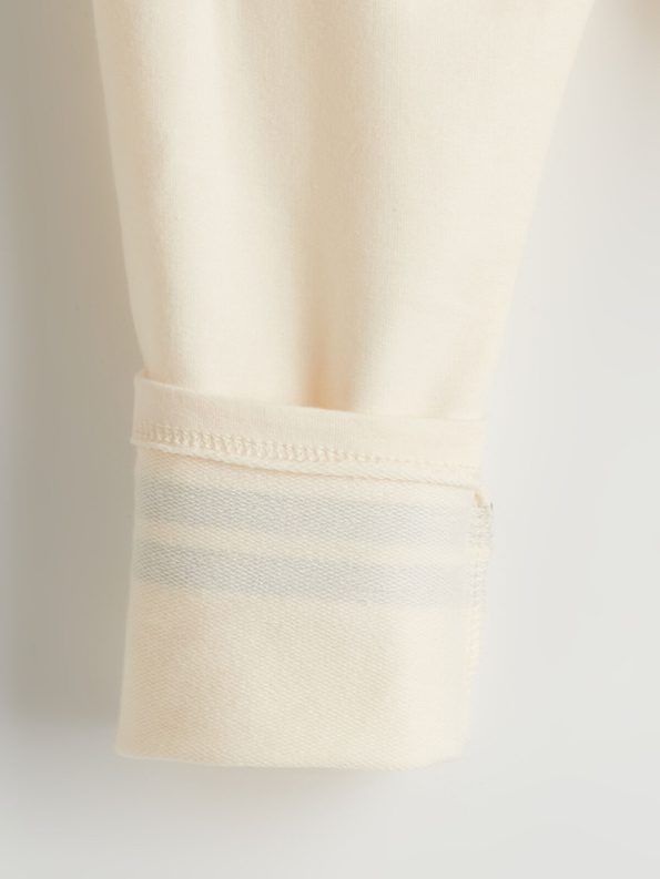 LCW Kids Cream Elastic Waistband Bow Detail Girls' Leggings - Set of 2