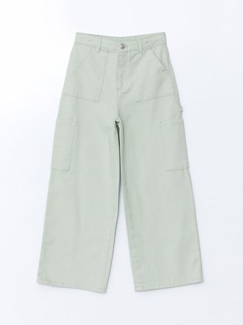 Adjustable Waist Girls' Denim Pants