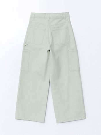 Adjustable Waist Girls' Denim Pants
