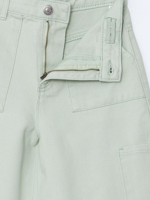 Adjustable Waist Girls' Denim Pants