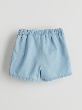 LCW ECO Indigo Girls' Denim Shorts with Elastic Waist