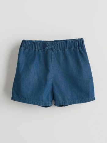 LCW ECO Indigo Girls' Denim Shorts with Elastic Waist