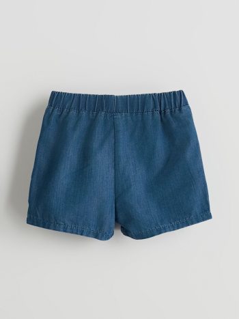 LCW ECO Indigo Girls' Denim Shorts with Elastic Waist