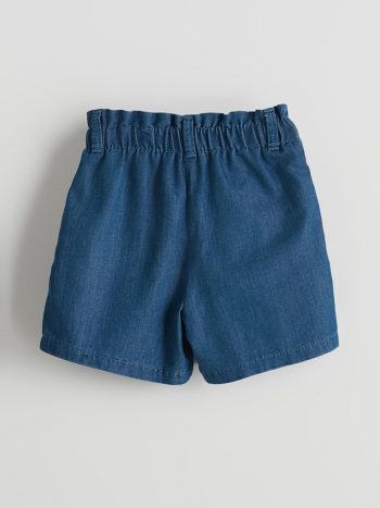 LCW ECO Indigo Elastic Waist Girls' Denim Shorts