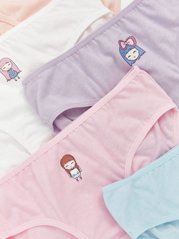 Printed Girls' Boxer Briefs Set of 3