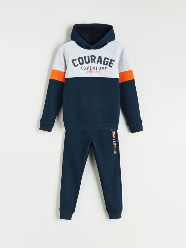 Hooded Beşiktaş Printed Boys Zip-Up Sweatshirt