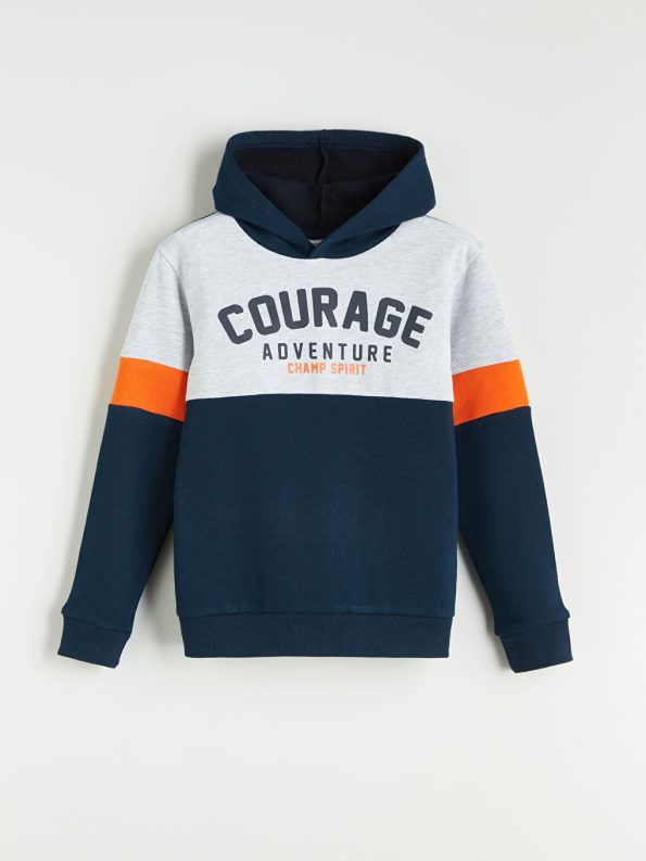 Hooded Beşiktaş Printed Boys Zip-Up Sweatshirt