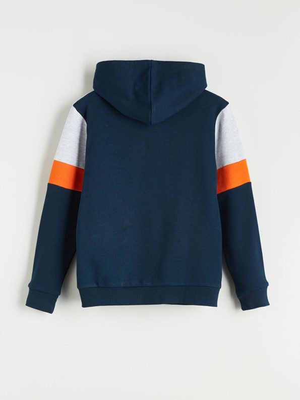 Hooded Beşiktaş Printed Boys Zip-Up Sweatshirt