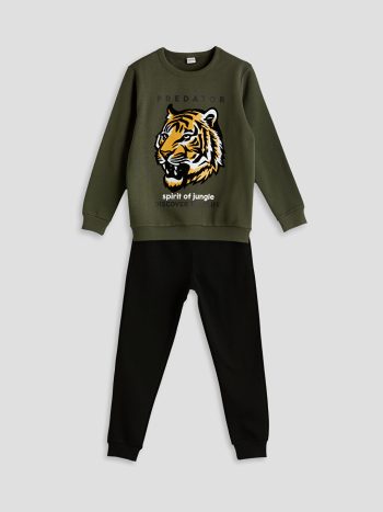 Boys' Galatasaray Printed Crew Neck Sweatshirt