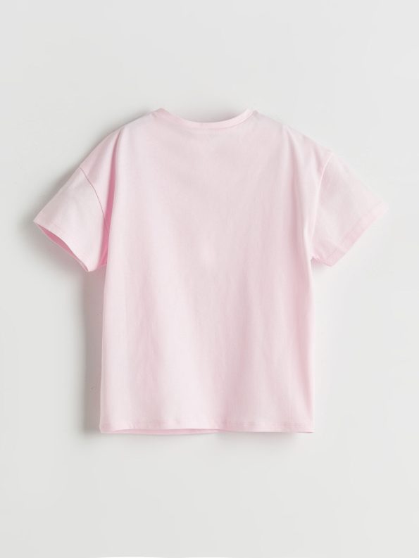 LCW Kids Pink Barbie Print Short Sleeve T-Shirt