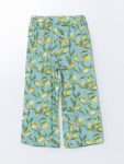 Girls' Elastic Waist Wide Leg Pants
