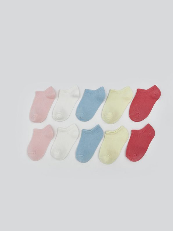 LCW Baby Pink Basic Girls' Socks - Pack of 10