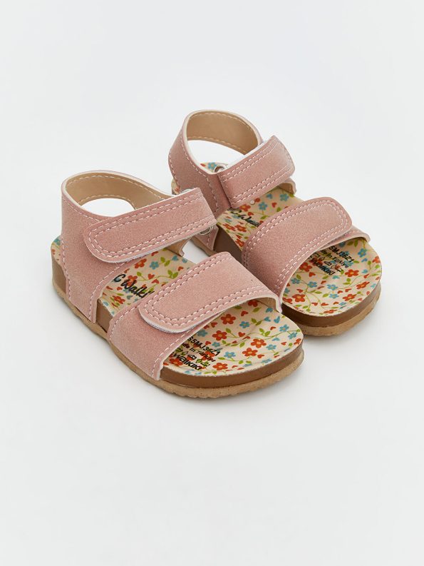 LCW STEPS Pink Velcro Baby Girl Sandals