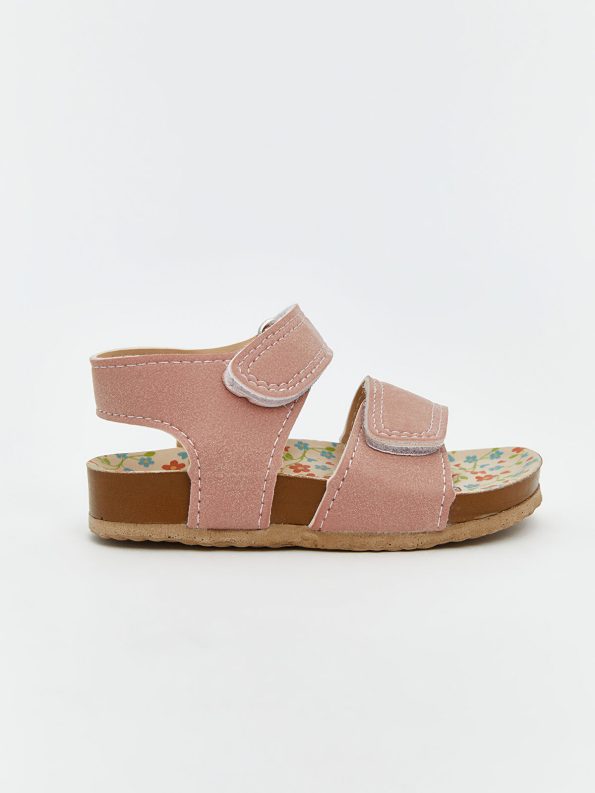 LCW STEPS Pink Velcro Baby Girl Sandals
