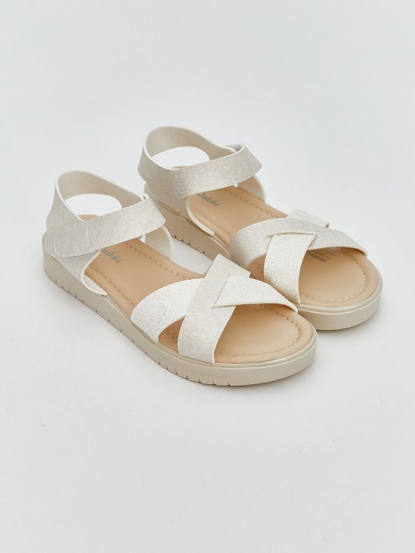 LCW STEPS Beige Buckled Girl's Sandals