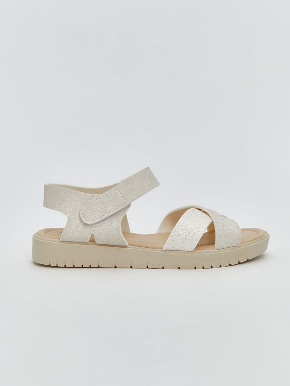 LCW STEPS Beige Buckled Girl's Sandals