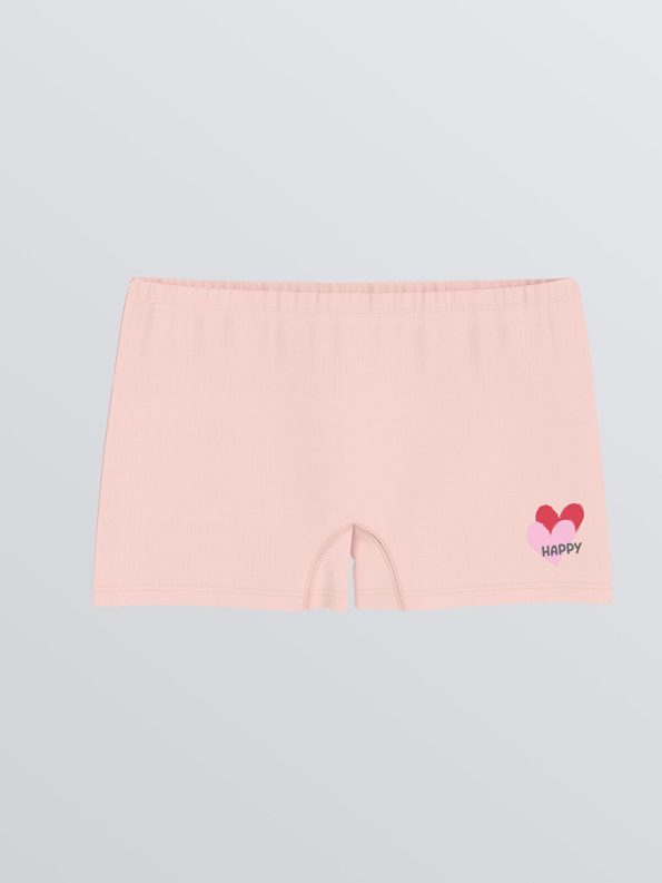 LCW Kids Pink Printed Girls Boxer Set of 3