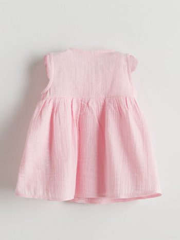 LCW ECO Pink Baby Girl Muslin Dress