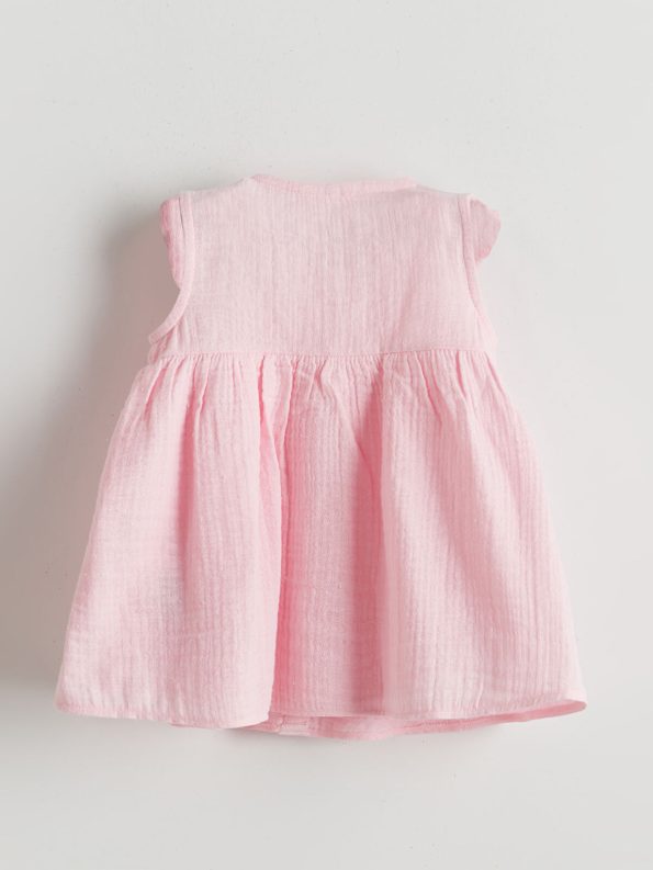 LCW ECO Pink Baby Girl Muslin Dress