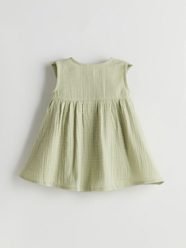 LCW ECO Green Baby Girl Muslin Dress