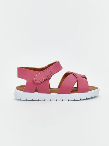 LCW STEPS Fuchsia Cross-Strap Baby Girl Sandals