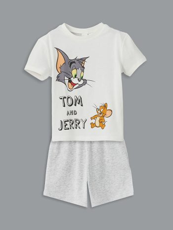 LCW Baby Tom and Jerry Printed Boys T-Shirt and Shorts Set