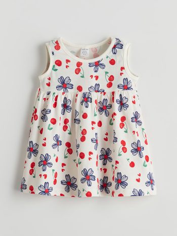 LCW Baby Ivory Floral Print Dress