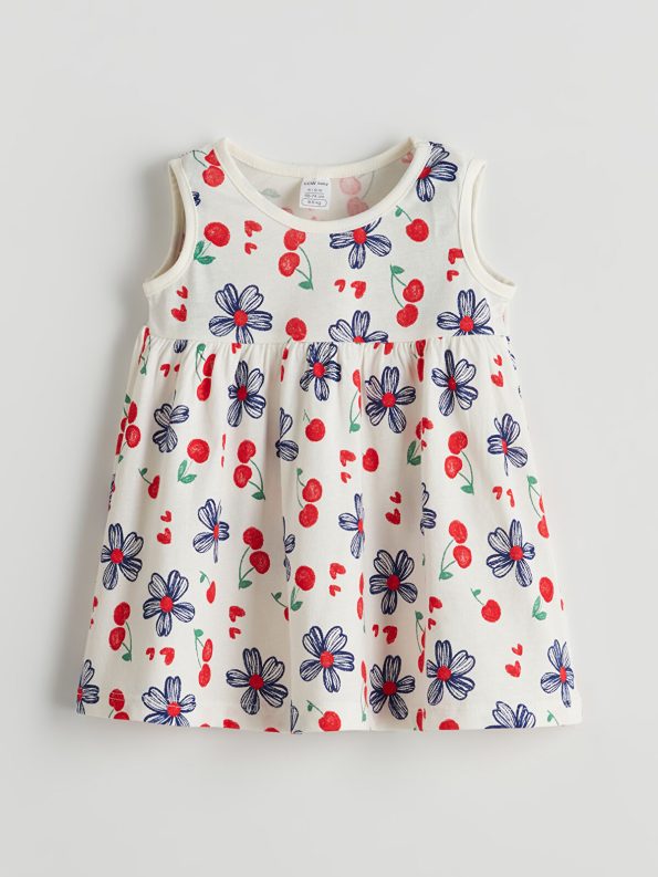 LCW Baby Ivory Floral Print Dress