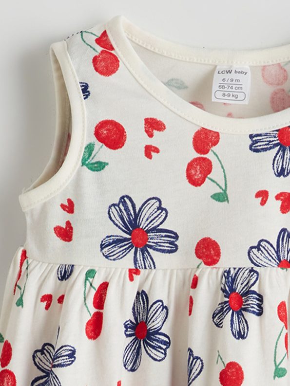 LCW Baby Ivory Floral Print Dress