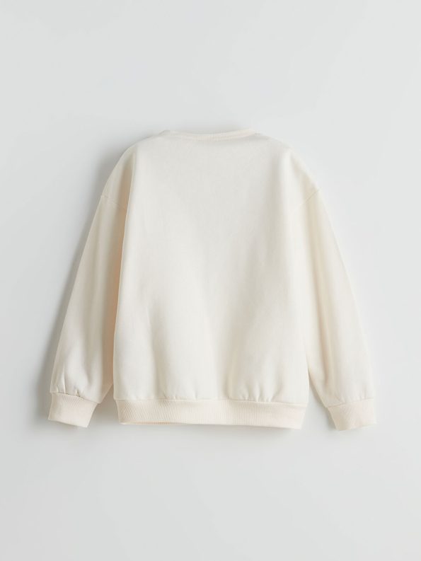 LCW Kids Cream Hello Kitty Printed Girls Sweatshirt