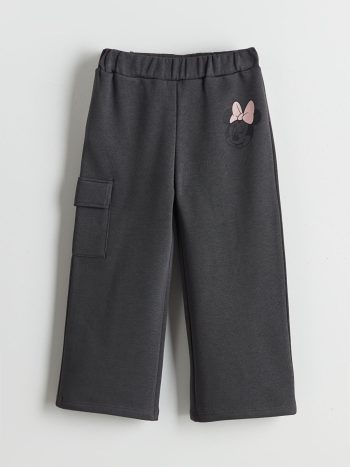 LCW Kids Grey Minnie Mouse Printed Girls Sweatpants